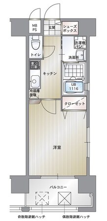 エンクレスト博多駅南Ⅱの物件間取画像